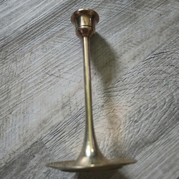 None Other - Solid Brass Candlestick Holder Vintage Christmas Decor Farmhoue